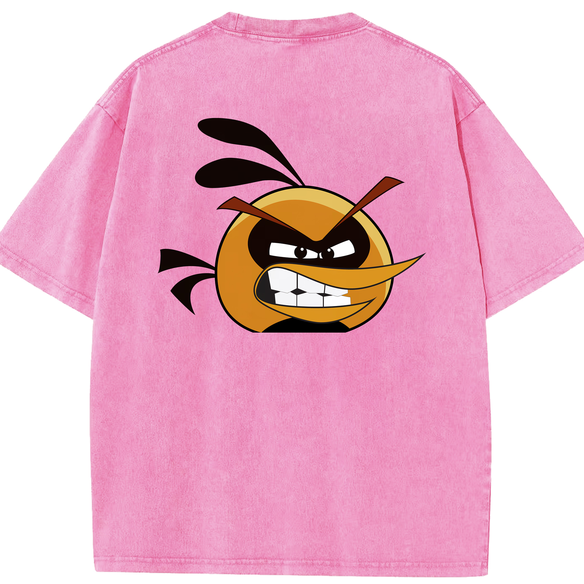 （画像用） Angry Birds アングリーバード 綿100% ヴィンテージ風 半袖Tシャツ（背面プリント）
